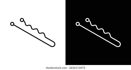 Bobby pin icon symbol concept for graphic design, Website, UI. EPS
