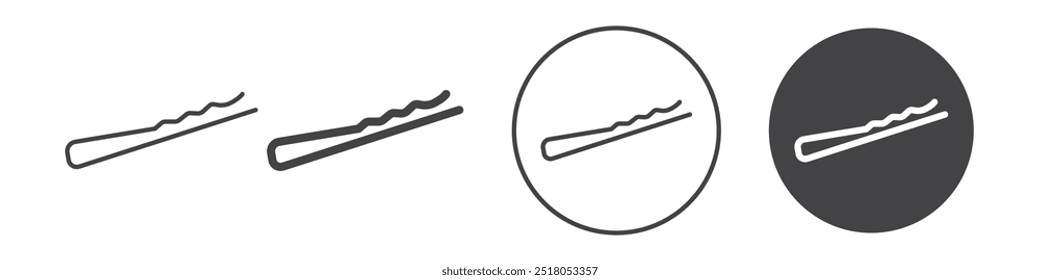 Bobby Pin Symbol dünne Linie Illustration