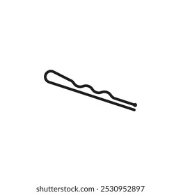 Bobby Pin Symbol Dünne Linie flache Illustration