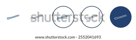 Bobby pin icon Thin line art isolated