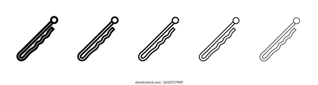 ícone de pin do bobby sinal de estilo do contorno fino do vetor