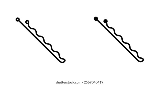 Bobby pin icons vector graphic pack