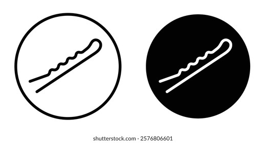 Bobby pin icons vector pack for web designs