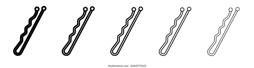 bobby pins icon Flat design on isolated background