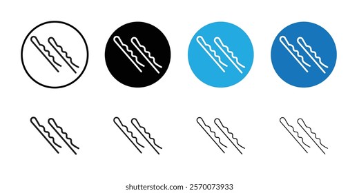 bobby pins icon Outline vector for web ui