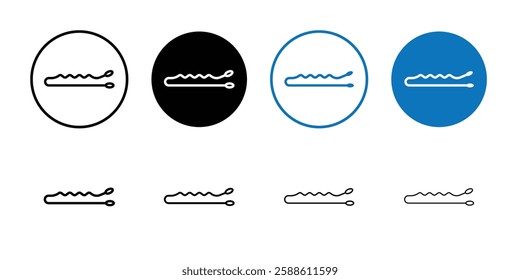 bobby pins icon Simple outline vector logo