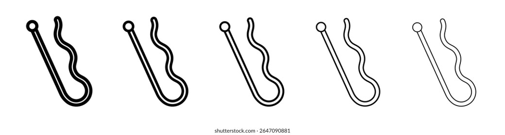 ícone de pinos bobby símbolo de contorno de vetor ou ilustração