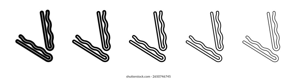 ícone de pinos bobby símbolo de contorno de vetor ou ilustração