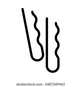 bobby pins linear logo mark in black and white