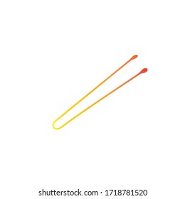 bobby pins on white background.