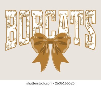 Bobcats Cheer Bow Floral Design