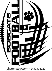 bobcats football team design with half helmet and facemask for school, college or league