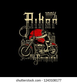 Bober Biker Vector