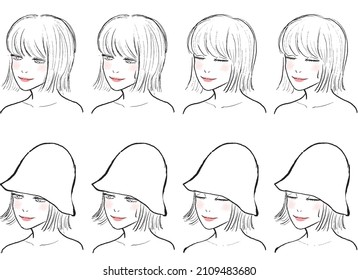a bob-haired woman sweating in a sauna
