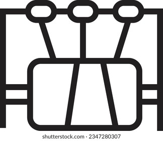 Icono de contorno de producto de subprocesos Bobin