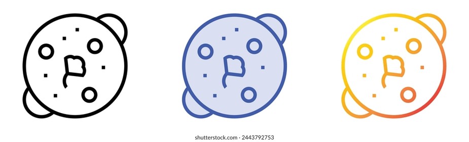 bobo de camarao icon. Linear, Blue Fill and Gradient Style Design Isolated On White Background