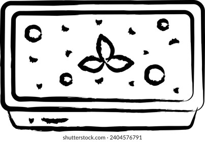 Bobotie hand drawn vector illustration