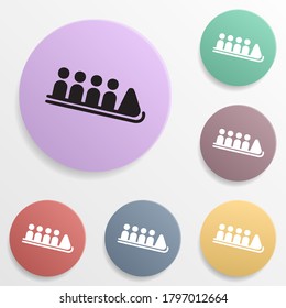 Icono de juego de colores de la placa recortada. Glifo simple, vector plano de iconos deportivos para ui y ux, sitio web o aplicación móvil