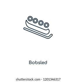 Bobsled concept line icon. Linear Bobsled concept outline symbol design. This simple element illustration can be used for web and mobile UI/UX.