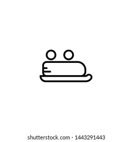 bobsled  icon sign signifier vector