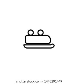 bobsled icon sign signifier vector