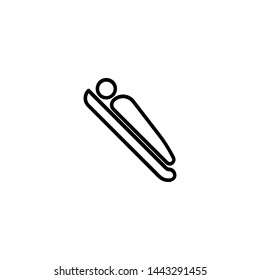 bobsled icon sign signifier vector