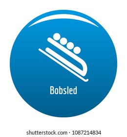Bobsled icon. Simple illustration of bobsled vector icon for any design blue