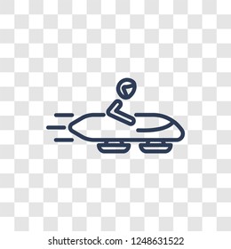 Bobsled icon. Trendy linear Bobsled logo concept on transparent background from Winter collection