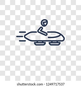 Bobsled icon. Trendy Bobsled logo concept on transparent background from Winter collection
