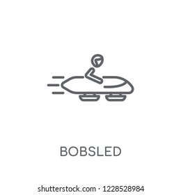 Bobsled linear icon. Modern outline Bobsled logo concept on white background from Winter collection. Suitable for use on web apps, mobile apps and print media.