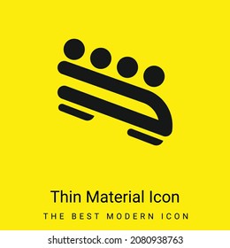 Bobsled minimal bright yellow material icon