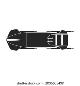 Bobsled Vektorsymbol.Schwarz Vektorsymbol einzeln auf weißem Hintergrund gebobelt.