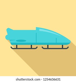 Bobsleigh icon. Flat illustration of bobsleigh vector icon for web design