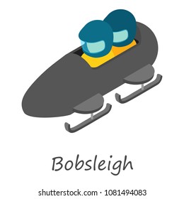 Bobsleigh icon. Isometric of bobsleigh vector icon for web design isolated on white background