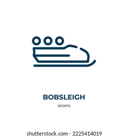 Bobsleigh icon. Linear vector illustration from sports collection. Outline bobsleigh icon vector. Thin line symbol for use on web and mobile apps, logo, print media.