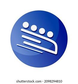 Bobsleigh icon. A symbol dedicated to sports and games. Vector