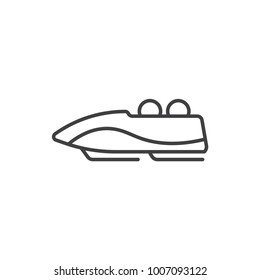Bobsleigh line icon.