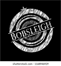 Bobsleigh on blackboard
