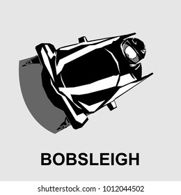 bobsleigh sport icon vector illustration