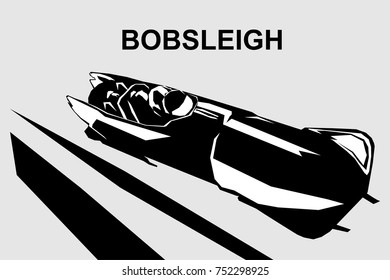 bobsleigh sport icon vector illustration