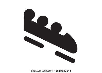 bobsleigh vector icon design on white background 