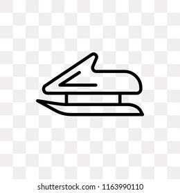 Bobsleigh vector icon isolated on transparent background, Bobsleigh logo concept