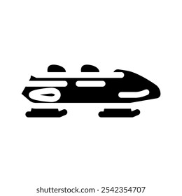 bobsleigh winter sport glyph icon vector. bobsleigh winter sport sign. isolated symbol illustration