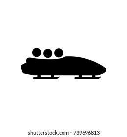 Bobsleigh winter sports vector icon simple