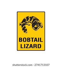 Bobtail Lizard Crossing Warning Sign