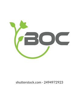 Logo lettre BOC  Image vectorielle design, logo simple et moderne BOC. Design alphabétique luxueux BOC