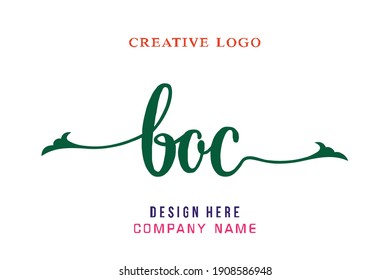 BOC lettering logo is simple, easy to understand and authoritative