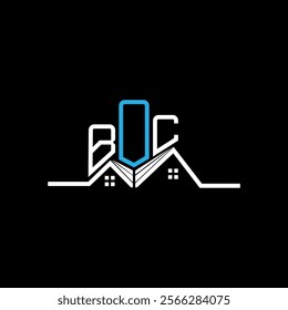 BOC Real State logo design, BOC simple and modern logo. BOC luxurious alphabet design  