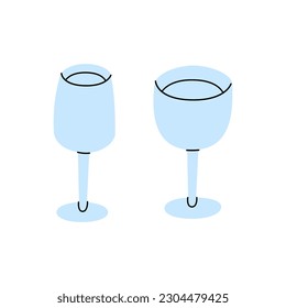 Bocal, wineglass icon. Kitchen tools silhouette. Vector illustration