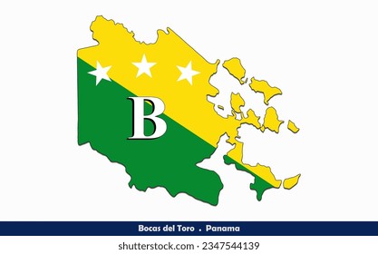 Bocas del Toro Flag -  Provinces of Panama (Vector)